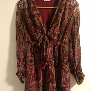 Paisley Print Romper